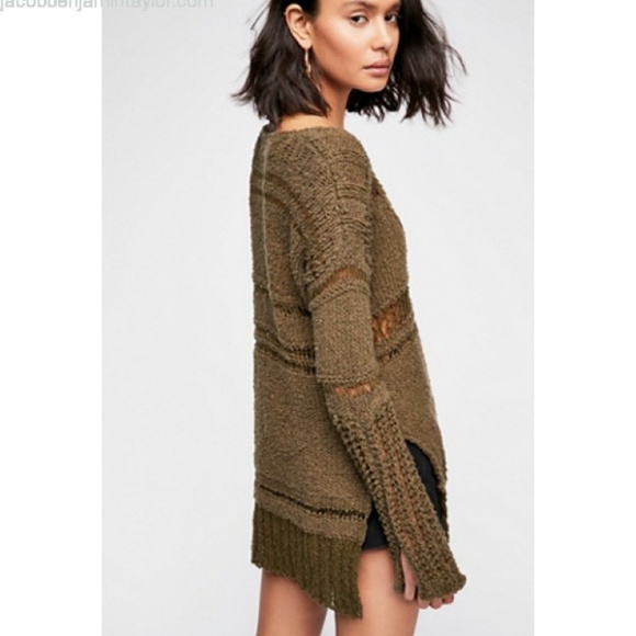 Free People Belong You Chunky Loose Knit Sweater S - Picture 3 of 8